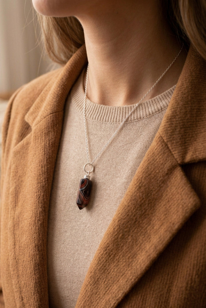 Pendentif pointe sardonyx