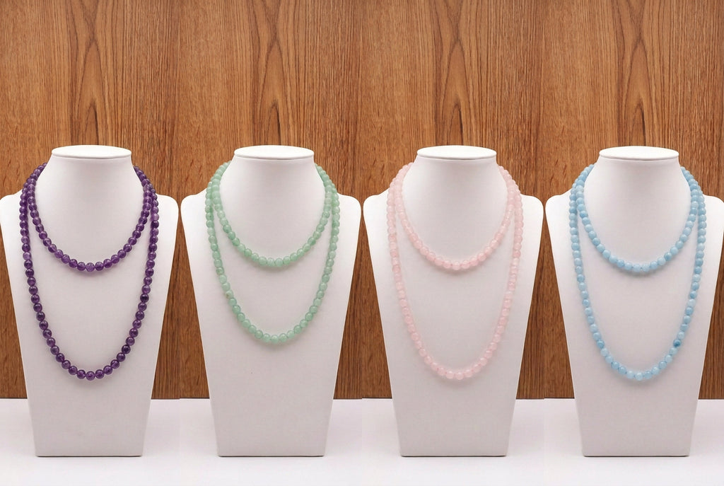 Collier perles aventurine verte