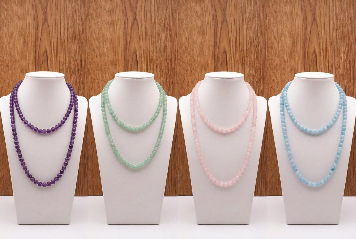 Collier perles aventurine verte