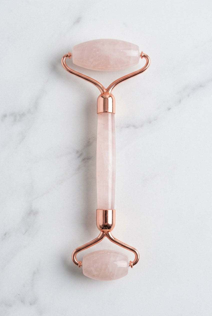 Rouleau de massage quartz rose