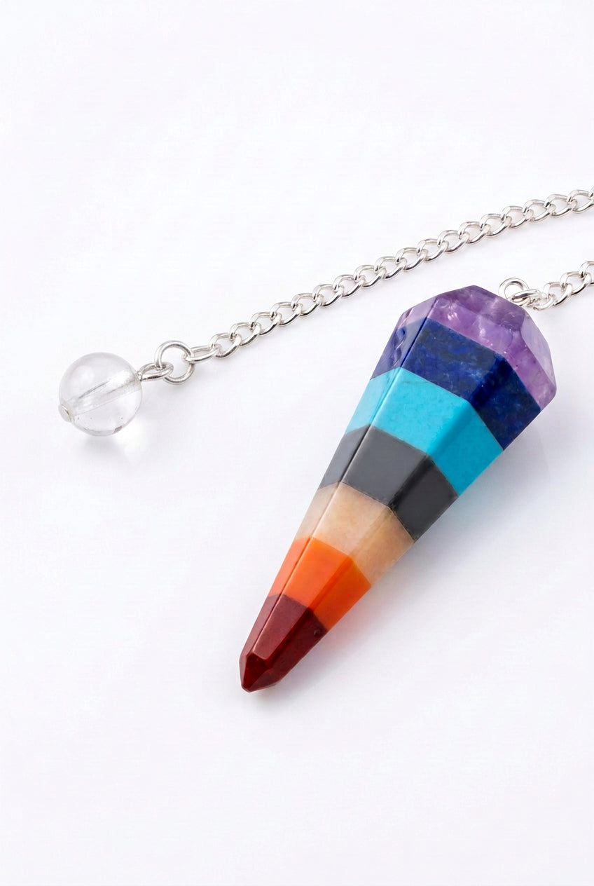 Pendule hexagonal 7 chakras