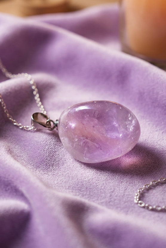 Pendentif améthyste claire