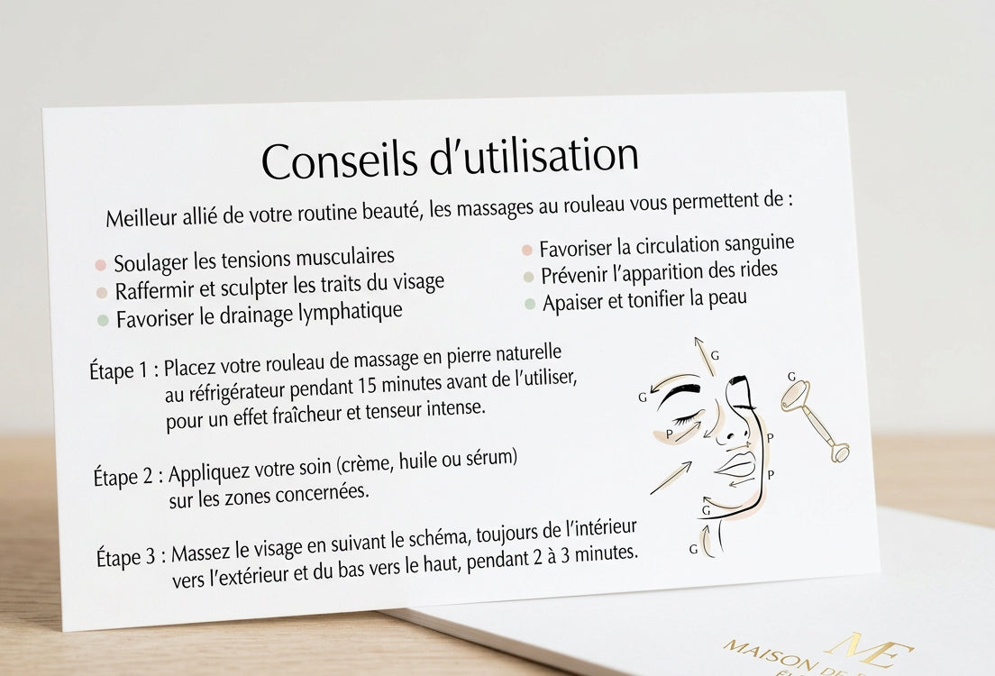 Rouleau de massage quartz rose