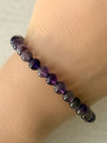 Bracelet améthyste rubanée