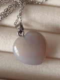 Pendentif cœur agate du Botswana
