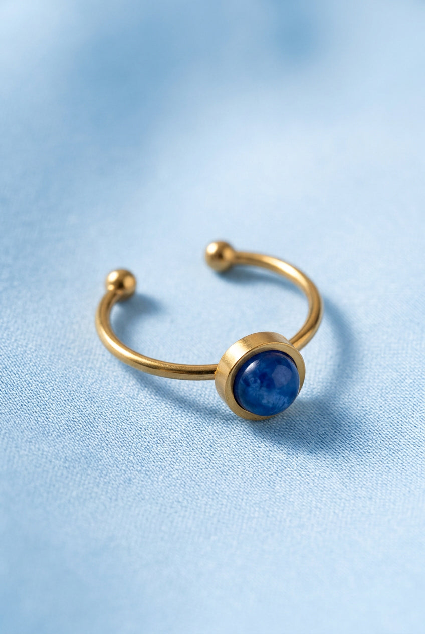 Bague fine cyanite bleue