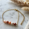 Bracelet chaîne aventurine rose