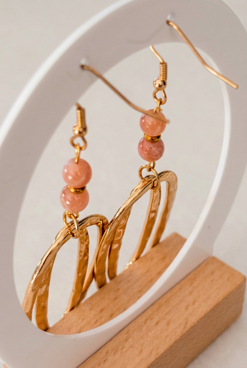 Boucles XXL pierre de lune