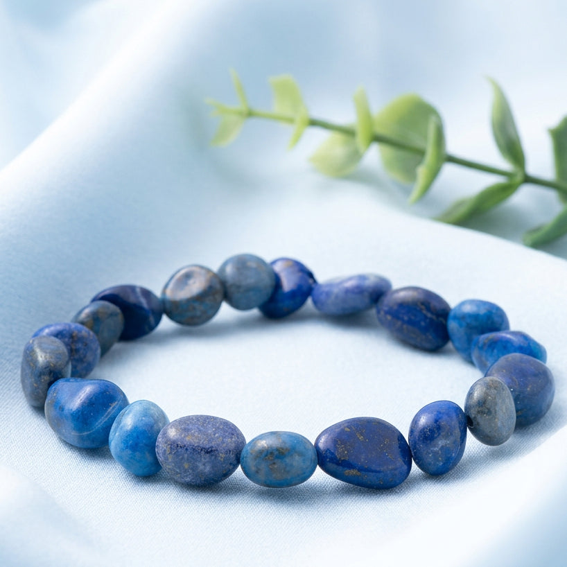 Bracelet pierres lapis-lazuli