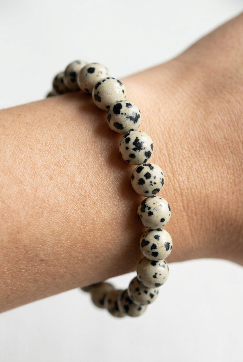 Bracelet jaspe dalmatien