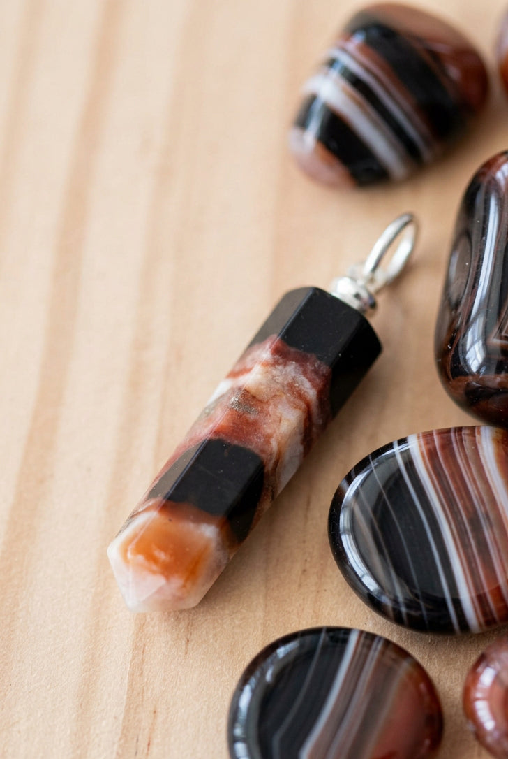 Pendentif pointe sardonyx