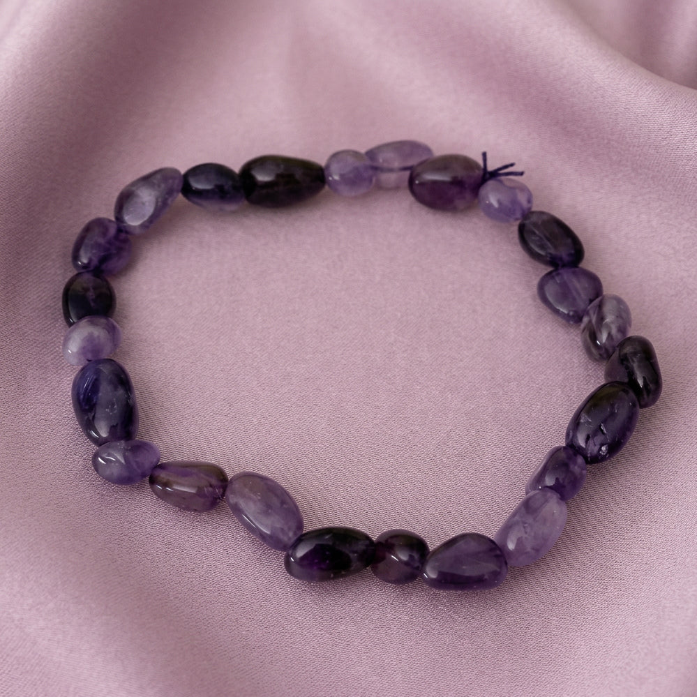 Bracelet pierres améthyste
