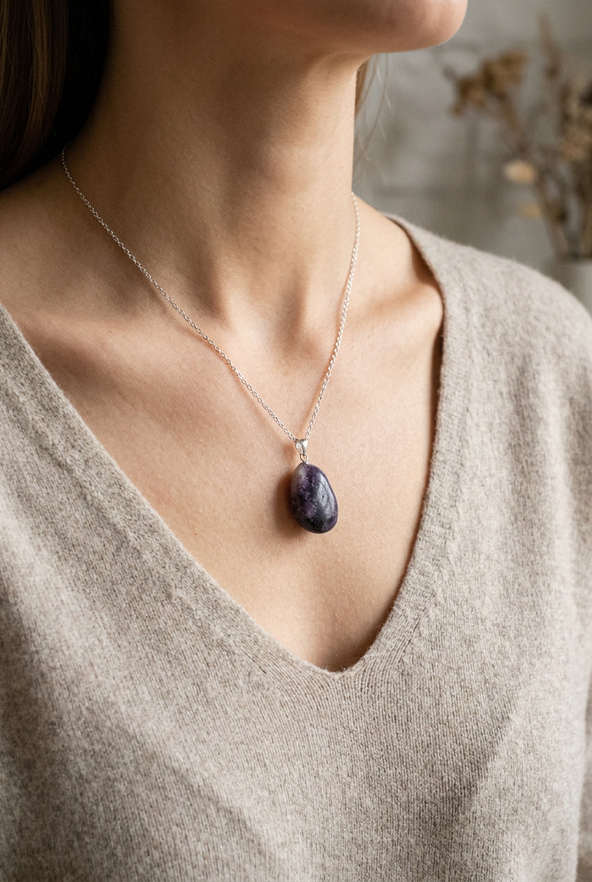 Pendentif lepidolite