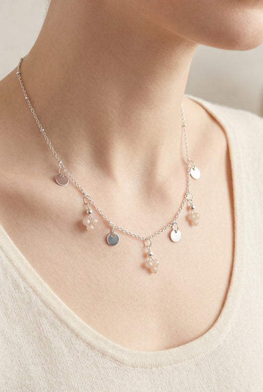 Collier grappe pierre de lune