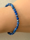 Bracelet facetté lapis-lazuli