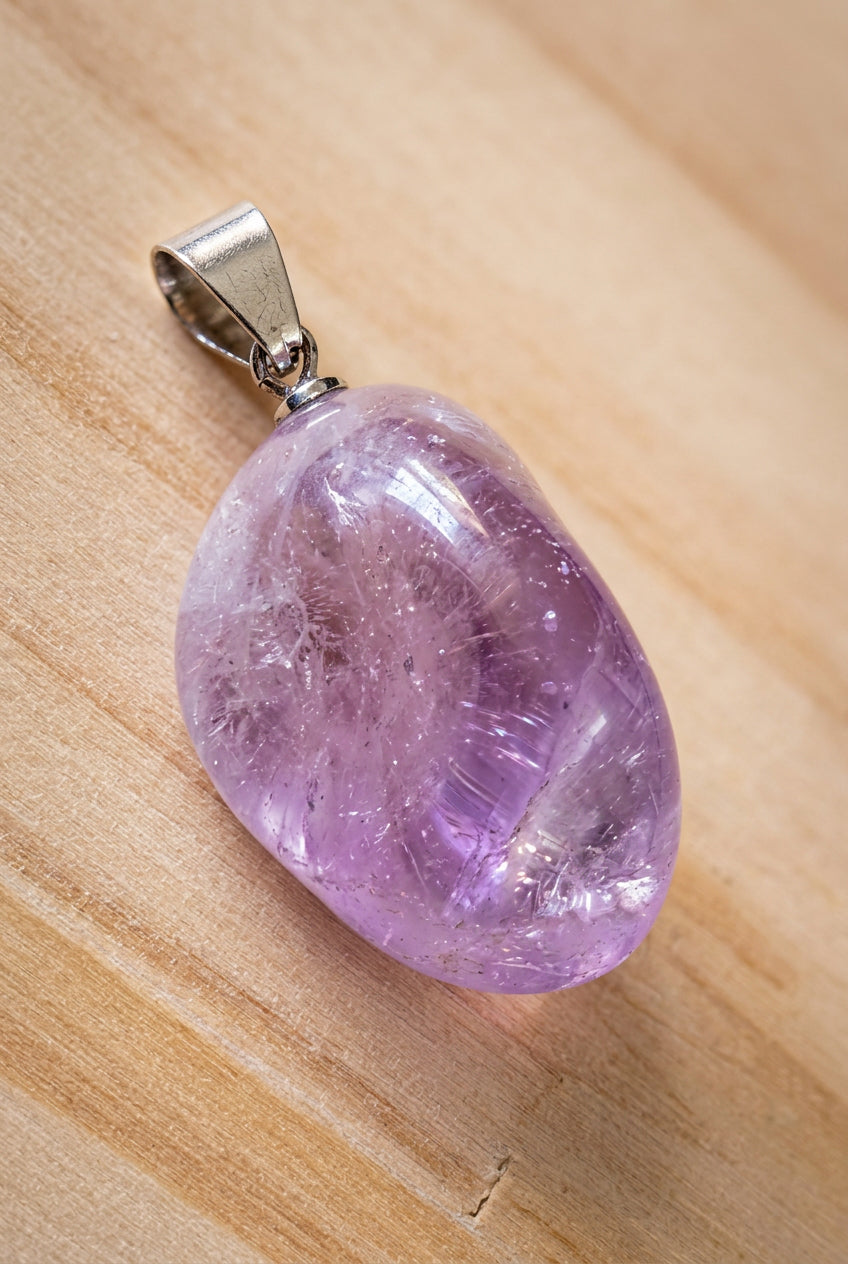 Pendentif améthyste claire
