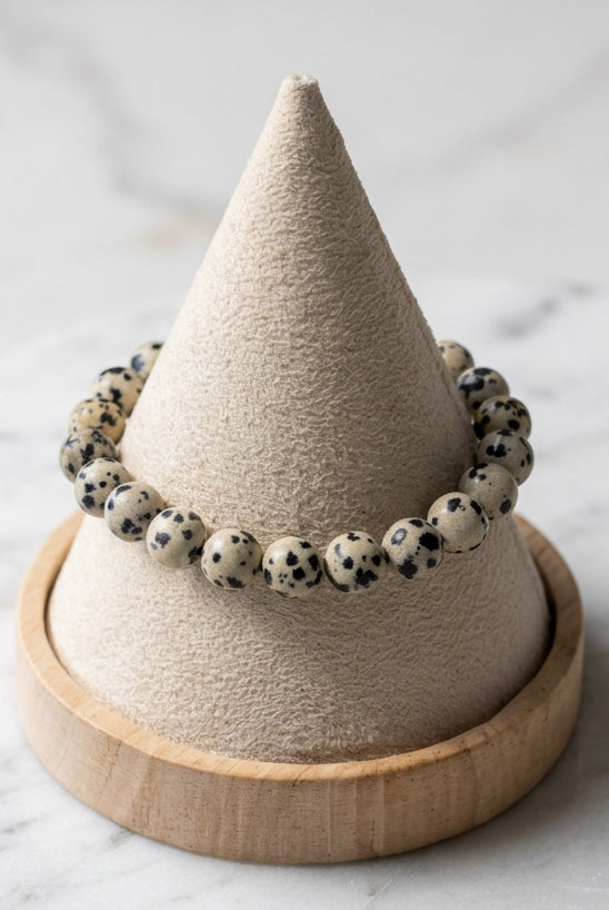 Bracelet jaspe dalmatien