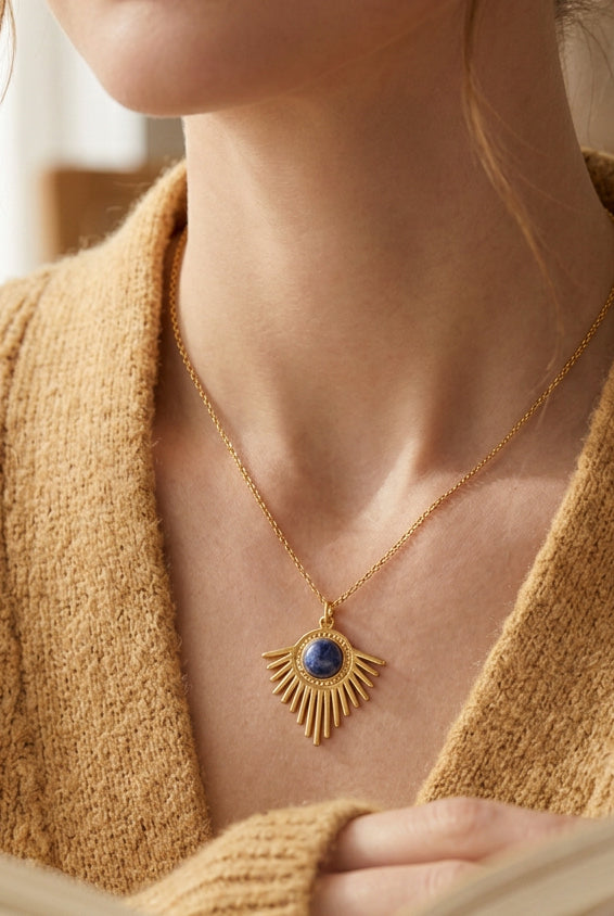 Collier soleil sodalite