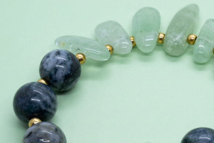 Bracelet émeraude et aventurine verte
