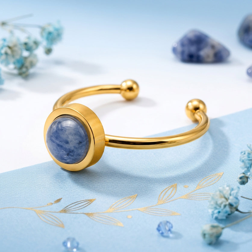 Bague fine cyanite bleue