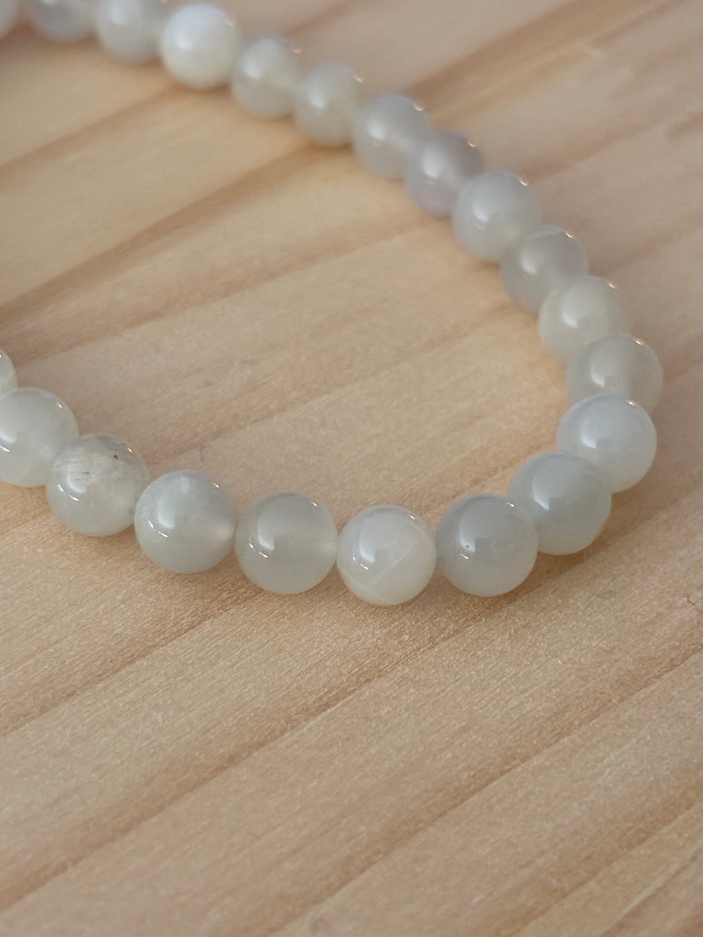Bracelet pierre de lune beige