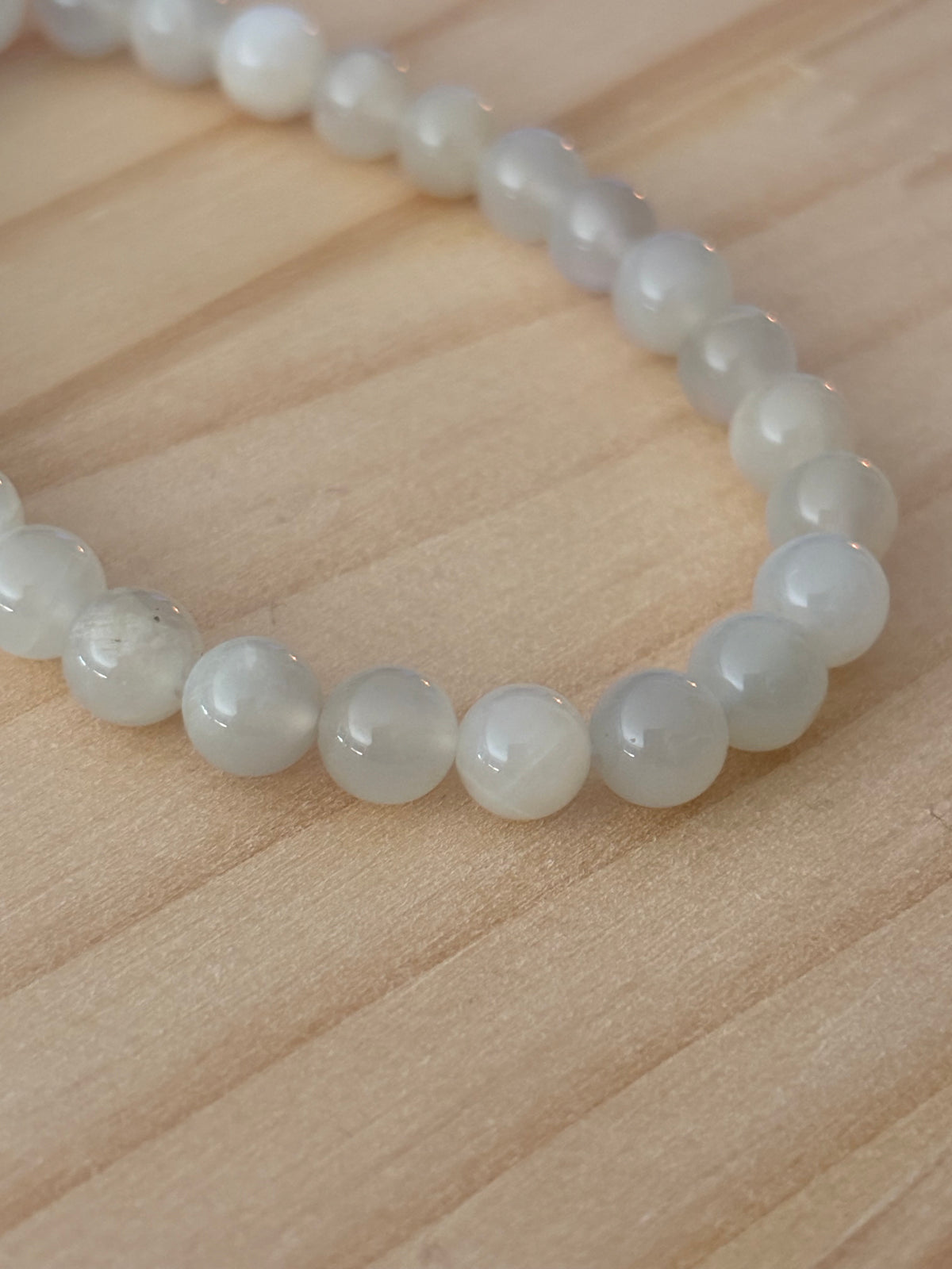 Bracelet pierre de lune beige