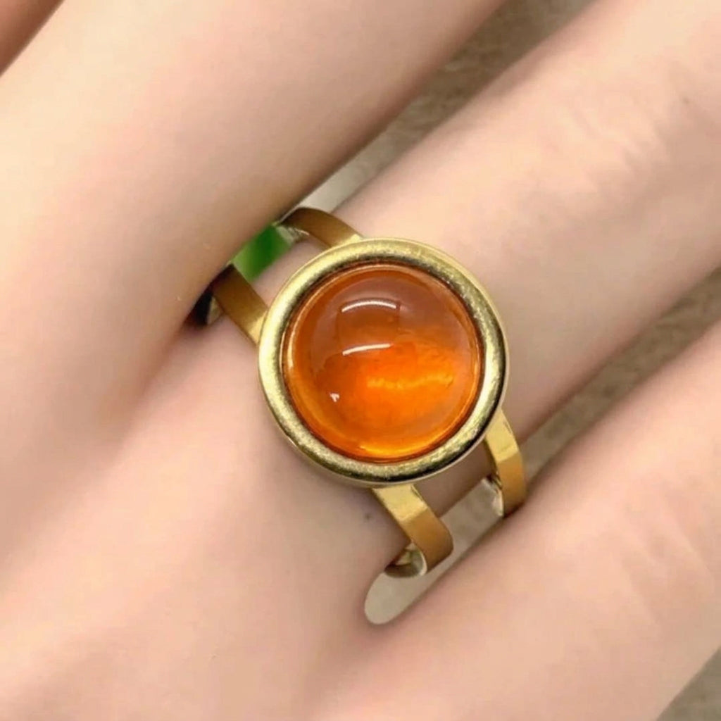 Bague ronde cornaline