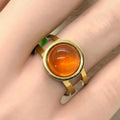 Bague ronde cornaline