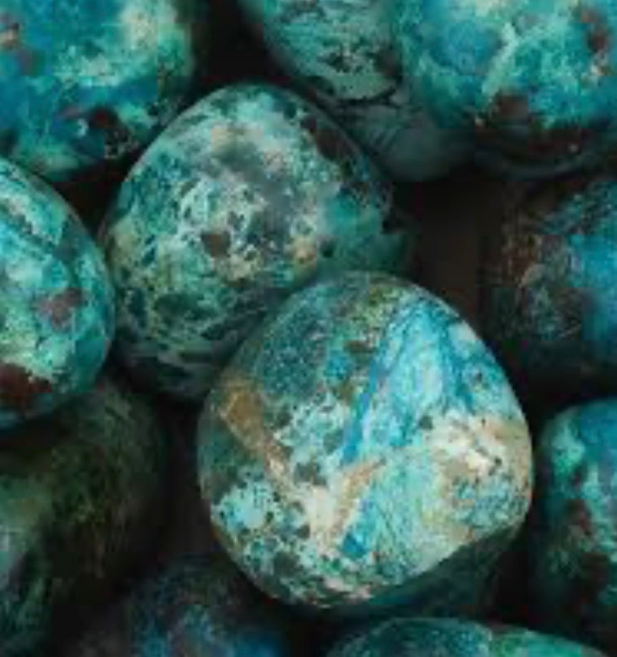 Pierre roulée chrysocolle