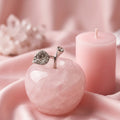 Pomme décorative quartz rose