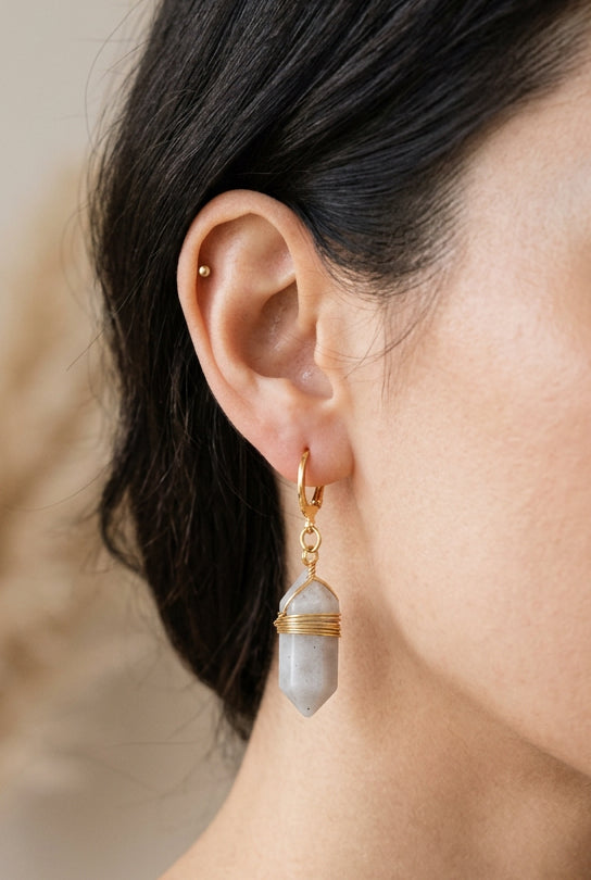 Boucles obélisque labradorite