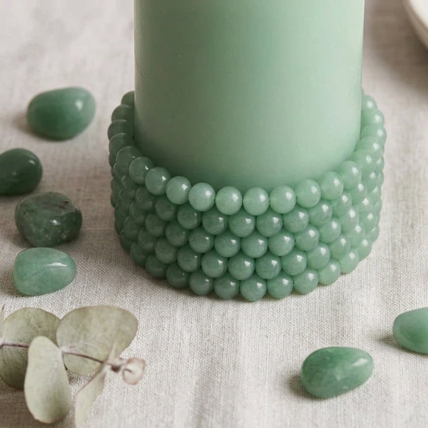 Collier perles aventurine verte