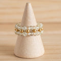 Bague élastique fleur citrine