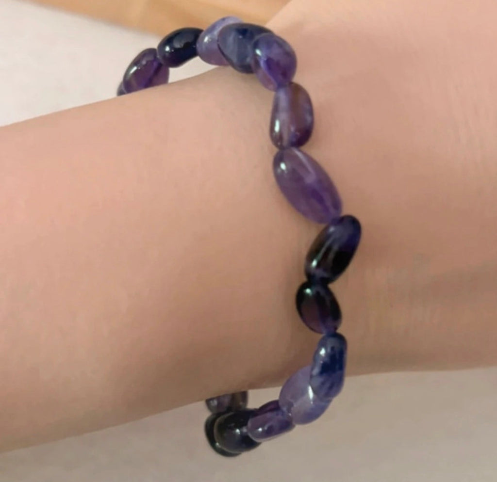 Bracelet pierres améthyste