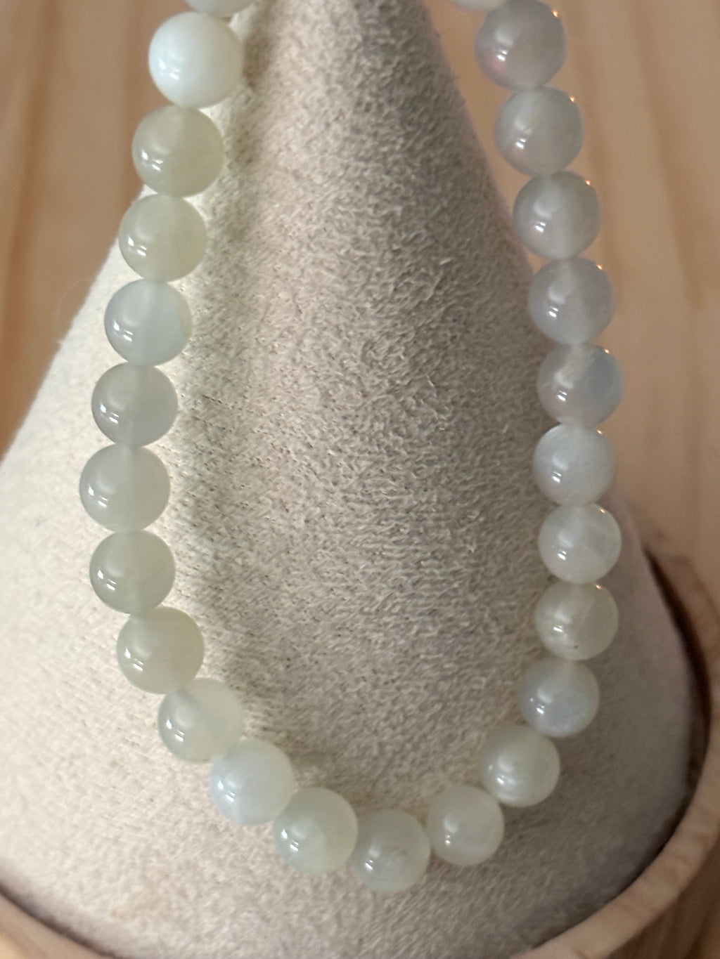 Bracelet pierre de lune beige
