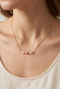 Collier pierre de lune et cristal de roche