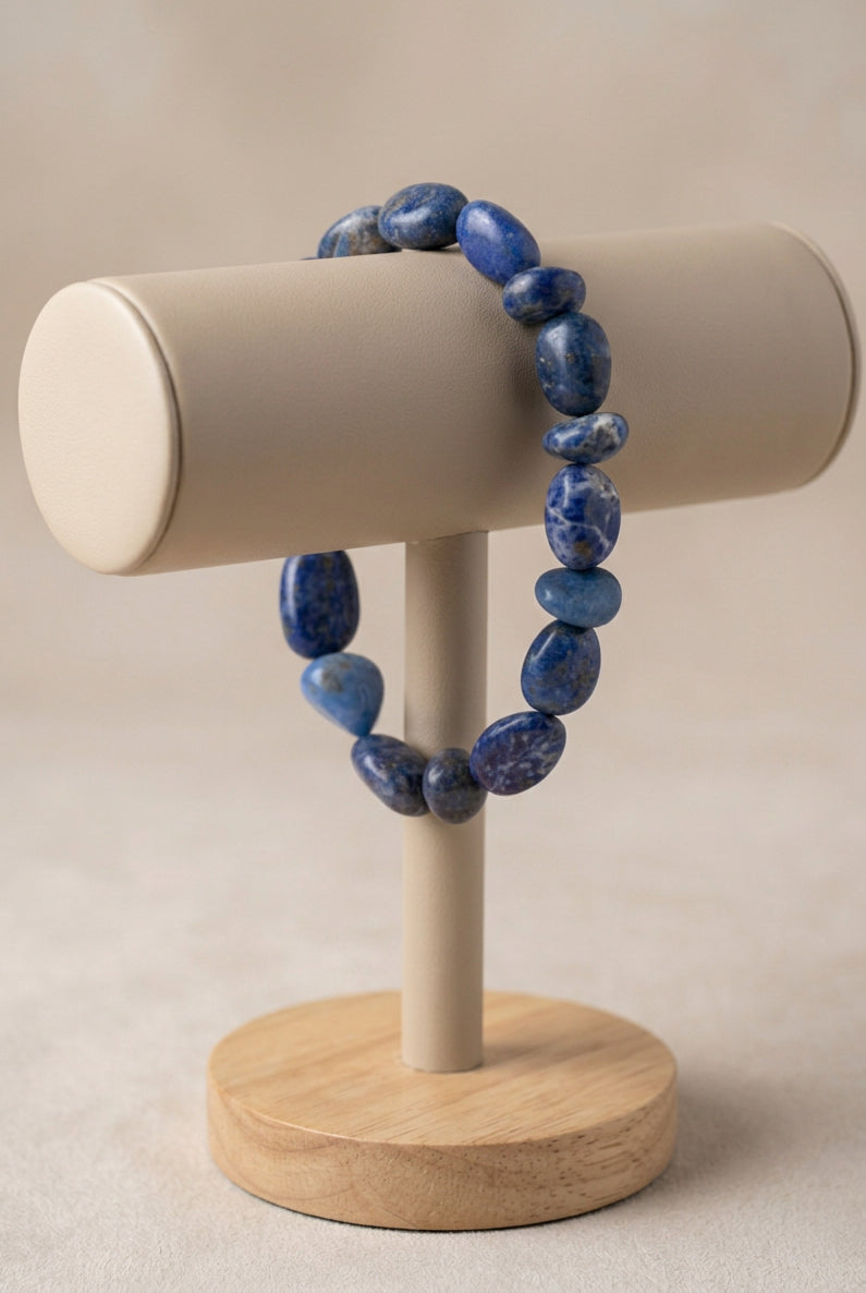 Bracelet pierres lapis-lazuli