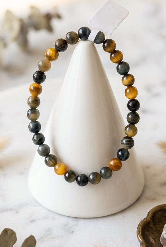 Bracelet œil de tigre doré