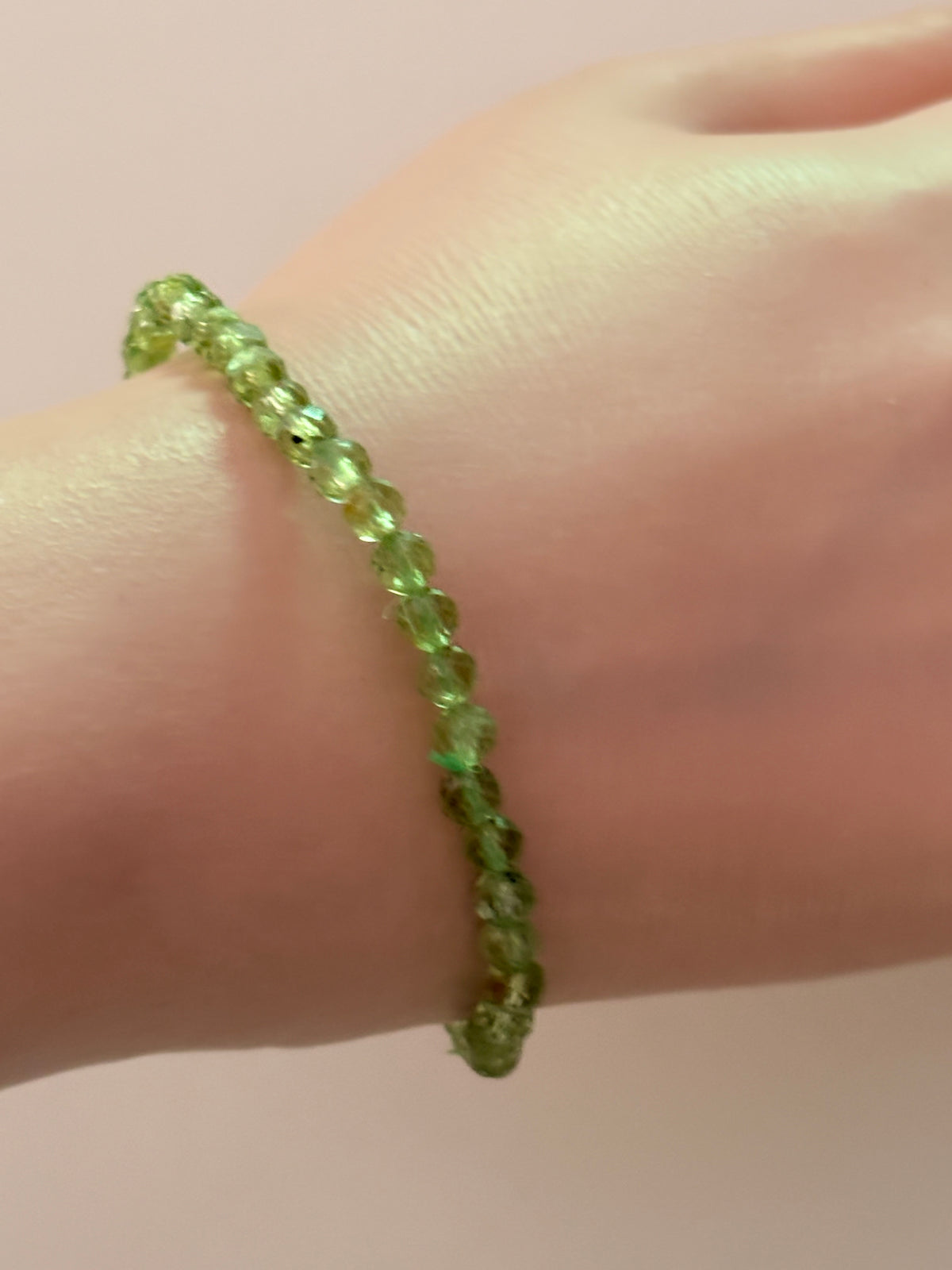 Bracelet facetté péridot