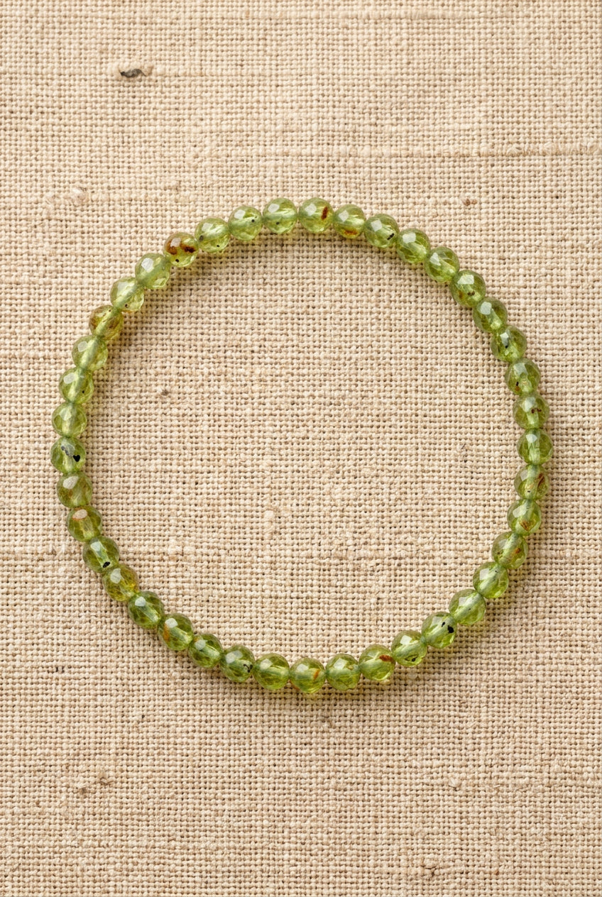 Bracelet facetté péridot