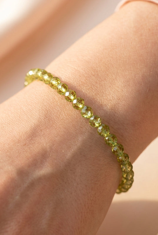 Bracelet facetté péridot